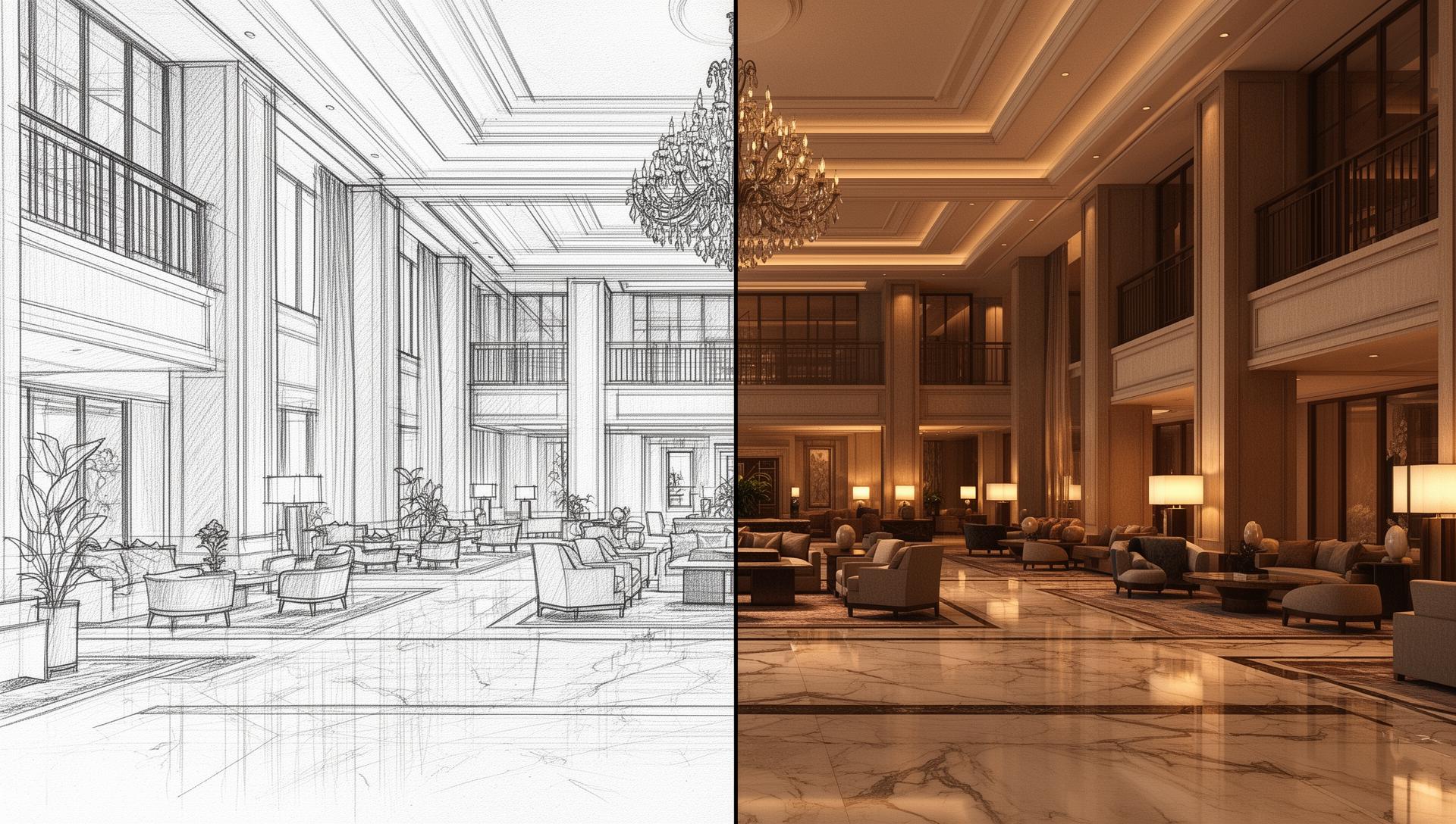 Lobby Color Code Render RenderRay